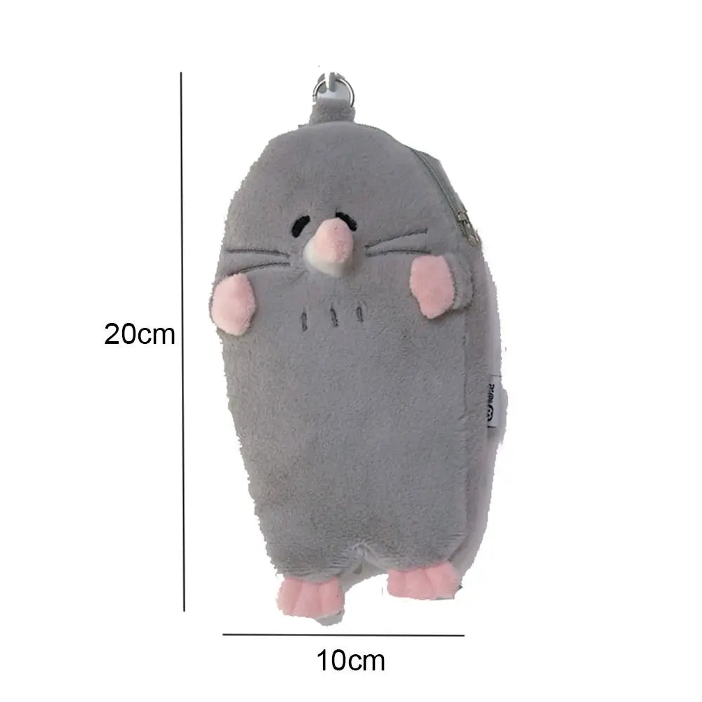 3D Mole Pencil Case Plush Cute Stationery Storage Bag Large Capacity Dirty Resistant Stationery Case Middle School Student