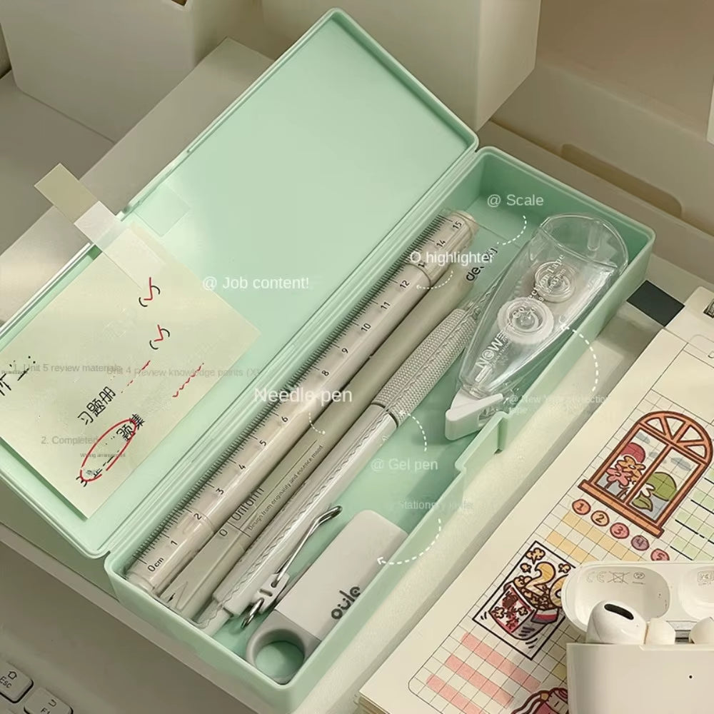 Large Capacity Transparent Stationery Case Pencil Storage Colour Pencil Storage Children'S Crayon Painting Sketching Pencil Bag