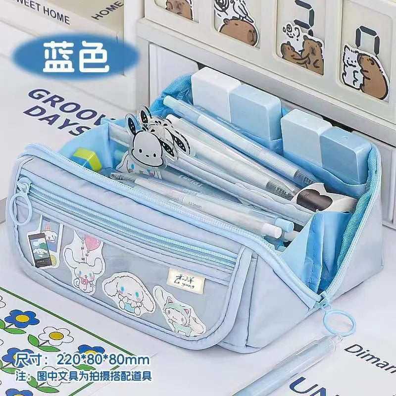 Large Capacity Pencil Case for Schoolgirls - High-Value Stationery Box, Multifunctional Stationery Bag, Ideal for School Supplie