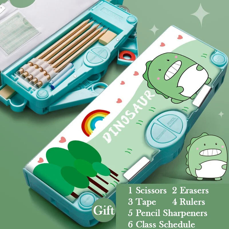 Kawaii Pencil Cases Multifunction Cute Pen Box Back to School Office Supplies for Girl Japanese Korean Storage Bag Stationery