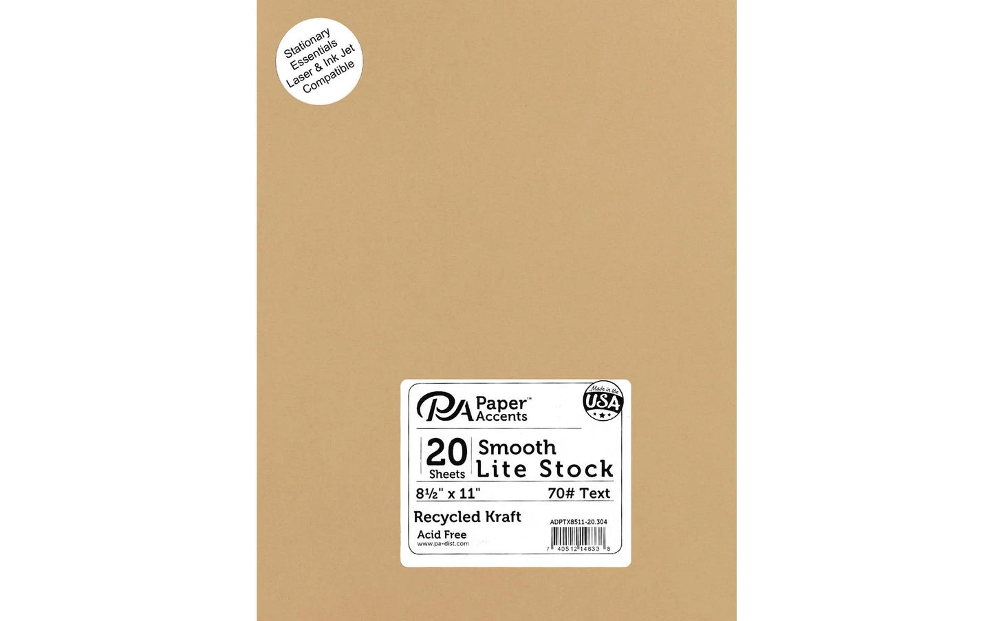 Accent Design Lite Stock 8.5X11 Litestk Kraft