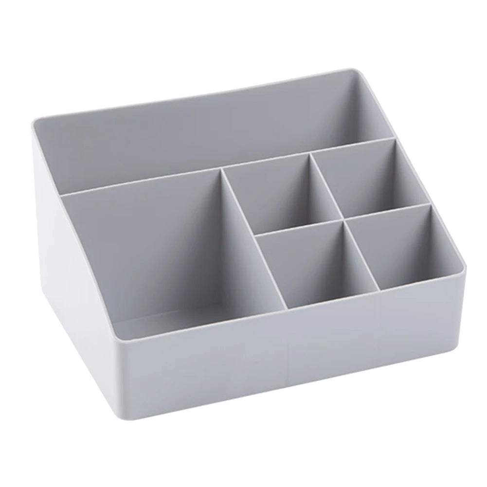 6 Grids Desk Makeup Organizer Cosmetic Storage Box Case Brush Lipstick Holder Skin Care Case Pen Pencial Stationery Storage Box