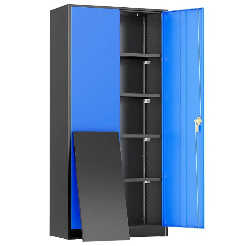 Metal Garage Storage Cabinets with 4 Adjustable Shelves and Lockable Doors ( 72'' H X 36'' W X 18'' D)