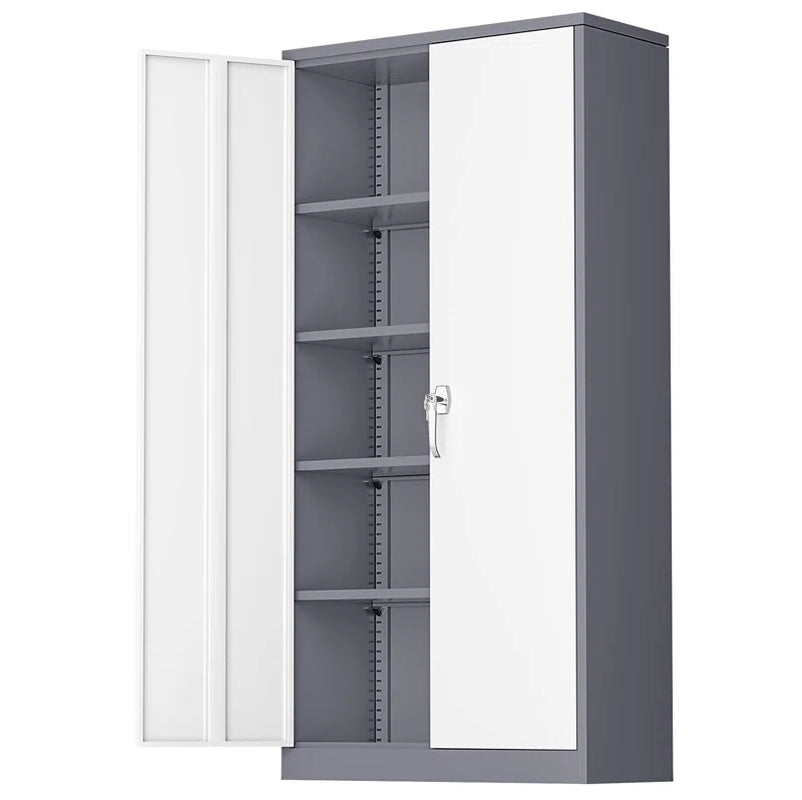 Metal Garage Storage Cabinets with 4 Adjustable Shelves and Lockable Doors ( 72'' H X 36'' W X 18'' D)