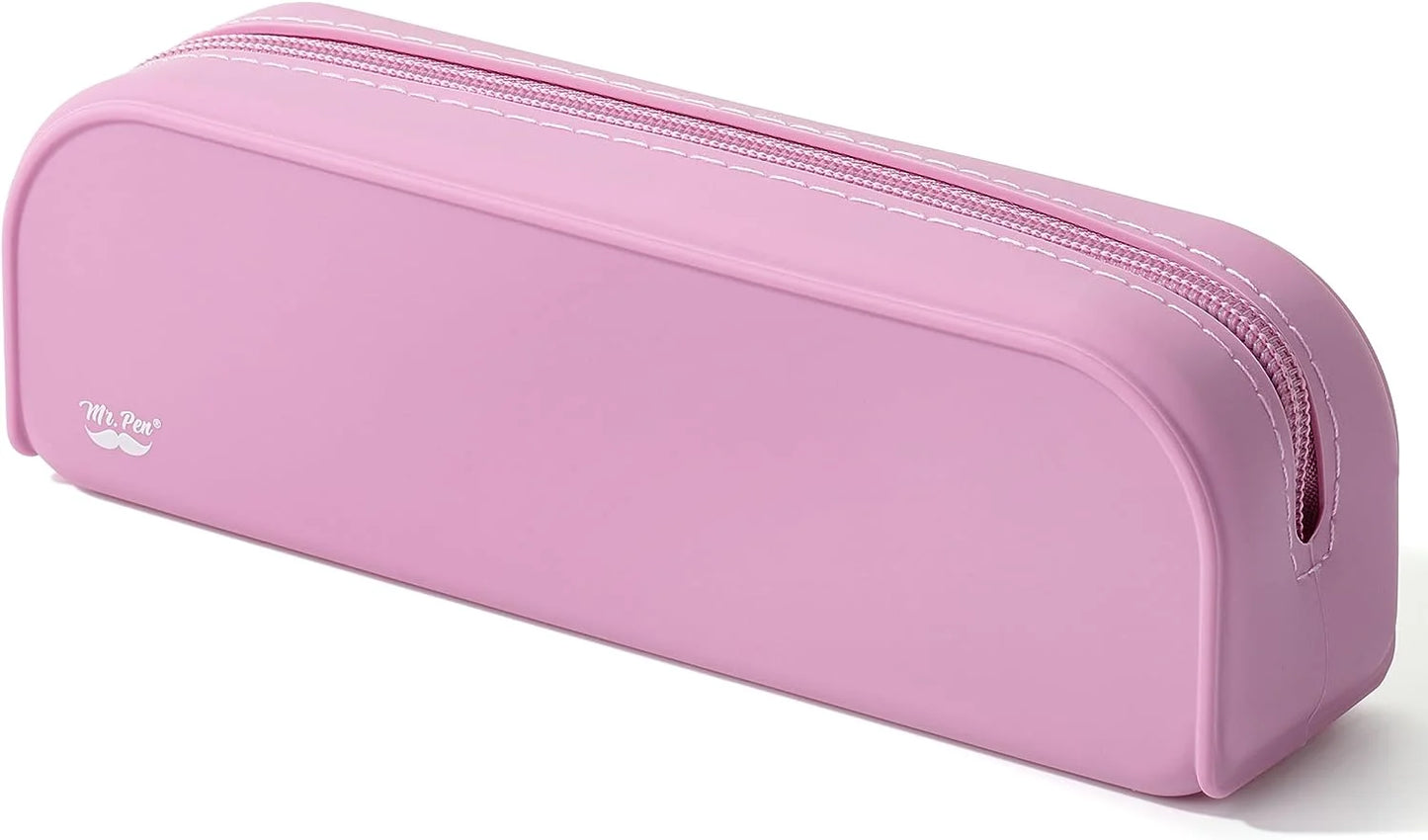 - Silicone Pencil Case, Magenta-Pink Pencil Pouch, Pencil Case Small, Pencil Pouch Aesthetic, Silicone Pencil Pouch, Pencil Case Aesthetic, Pencil Bag, Pencil Pouch for Women, Makeup Pouch