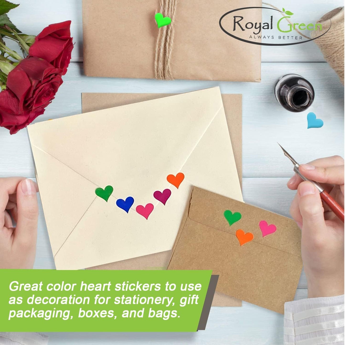 Heart Stickers 1/2 Inch - Valentine'S Day Scrapbook Stickers - Labels for Arts - Craft Paper Heart Stickers - Heart Roll Labels - 13Mm (0.5 Inches) - Black - 1250 Pack