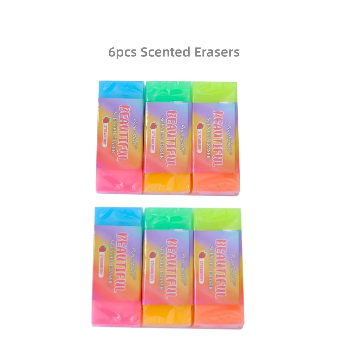 Scented Eraser Colored Pencil Eraser for Kids Pencil Rubber Eraser with Sweet Smell Student School Supplies Stationery Gifts