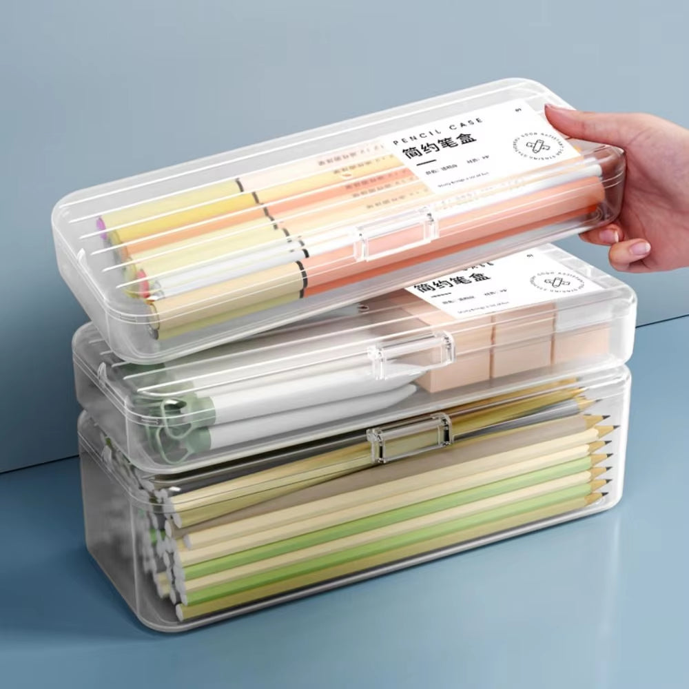 Large Capacity Transparent Stationery Case Pencil Storage Colour Pencil Storage Children'S Crayon Painting Sketching Pencil Bag