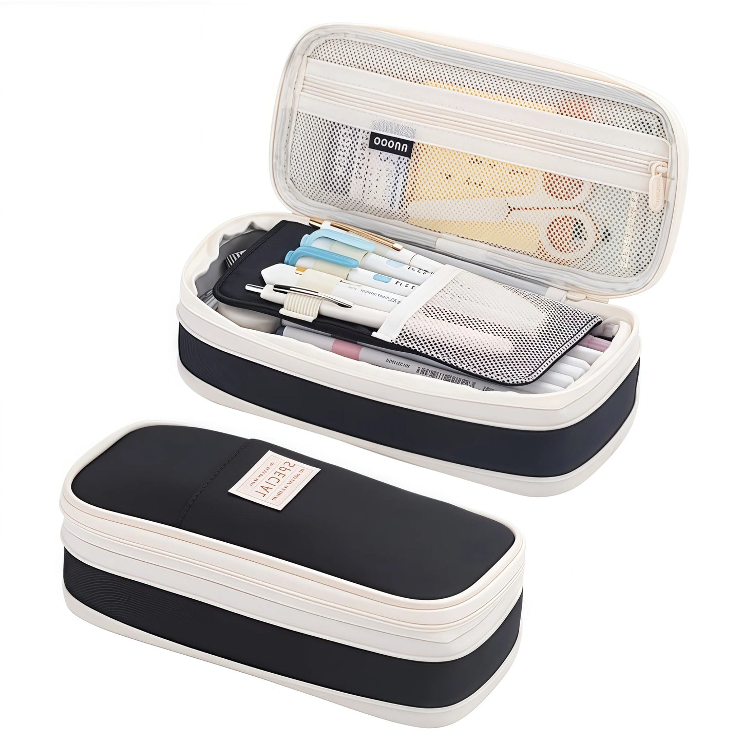 Large Capacity Simple Pencil Case Portable Aesthetic Pencil Bag Office Large Capacity Storage Bag Suitable for School Office
