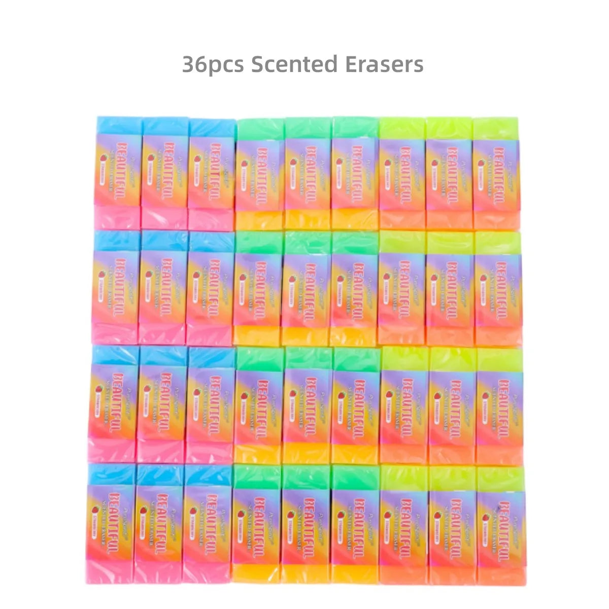 Scented Eraser Colored Pencil Eraser for Kids Pencil Rubber Eraser with Sweet Smell Student School Supplies Stationery Gifts