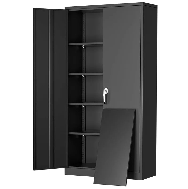 Metal Garage Storage Cabinets with 4 Adjustable Shelves and Lockable Doors ( 72'' H X 36'' W X 18'' D)