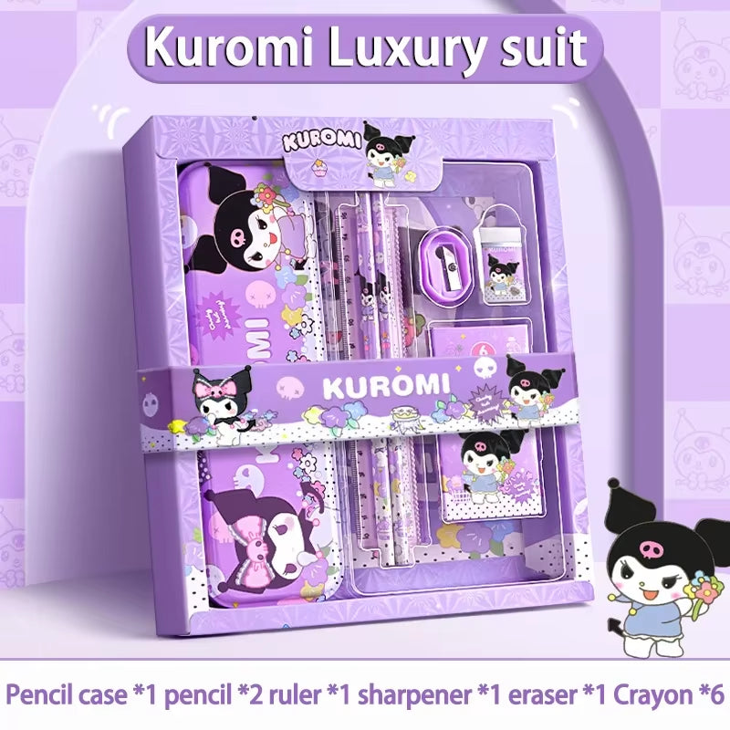 Kuromi Stationery Set Cartoon Gift Box Creative Learning Stationery Pencil Eraser Set Children Term Begins Birthday Toys
