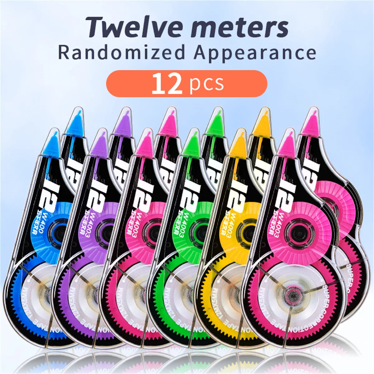 3/6Pcs Large Capacity Affordable Packaging-Smooth and Comfortable Repair Tape-Stationery Supplies for Students School and Office