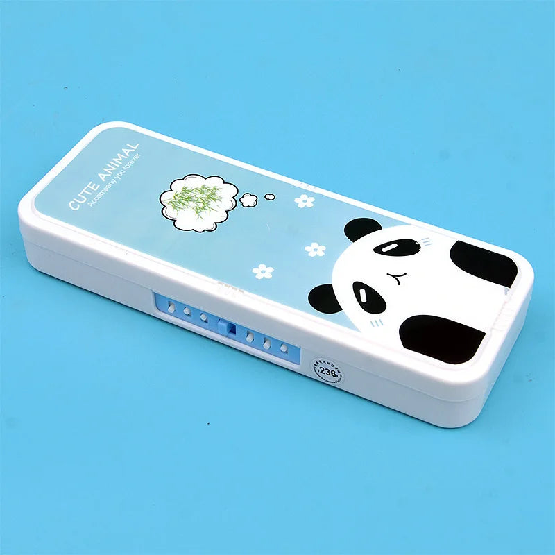 Password Lock Pencil Case Cartoon Animals Plastic Stationery Box School Pencil Cases for Children Pen Case Student Pen Box Gifts