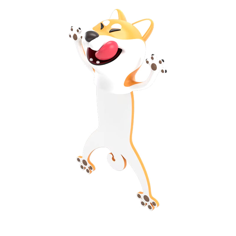 3D Animal Bookmark Original PVC Creative Text Create Cute Funny Cat Stationery Panda Shiba Inu Funny Creative PVC Book Markers