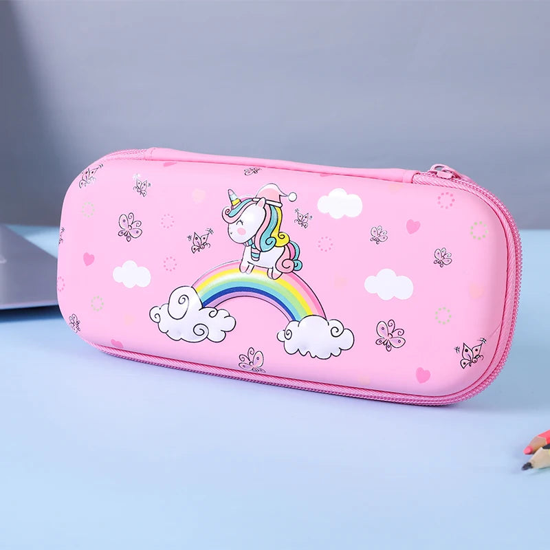 3D Pencil Case Cute Stationery Box EVA Pencil Box Cartoon Animal Pen Case Girls Pencil Case Children School Supplies Storage Box