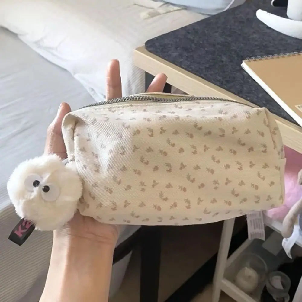 INS Floral Pen Bag Student Cartoon Cute Stationery Bag Large Capacity Pencil Case Multifunctional Stationery Organizer