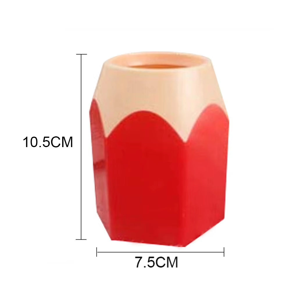 Pen Vase Pencil Pot Makeup Brush Holder Stationery Desk Tidy Container Plastic round Desk Organizer Pen Holder Pencil Stub