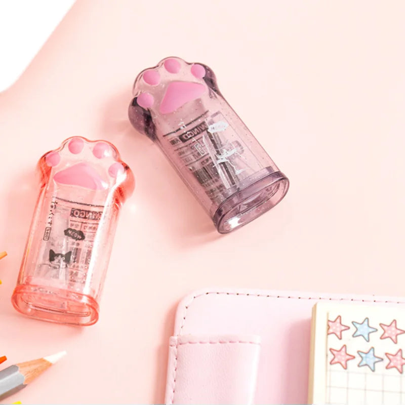 Kawaii Cat Paw Shaped Pencil Sharpener Stationery Kids Gift Cute School Supplies Korean Stationery