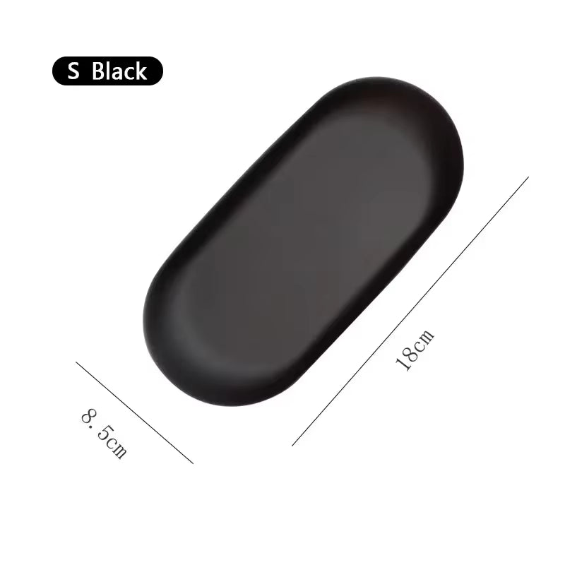 Metal Tray Living Room Oval Table Jewelry Storage Tray Storage Stainless Steel Plate Candle Tools Decorative Pieces Ring Dish
