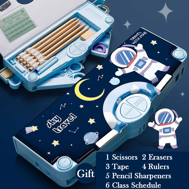 Kawaii Pencil Cases Multifunction Cute Pen Box Back to School Office Supplies for Girl Japanese Korean Storage Bag Stationery