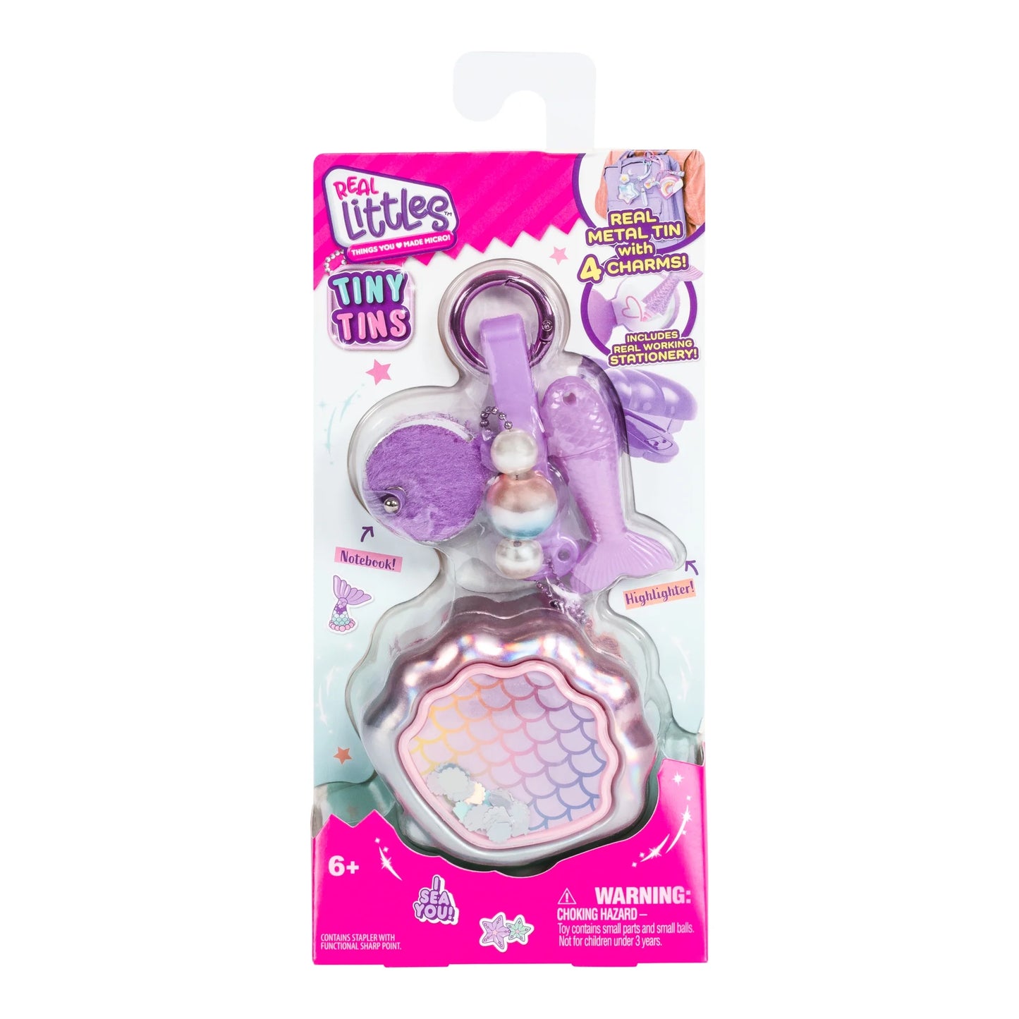 Tiny Tins, Real Metal Tins with 4 Adorable Charms, Ages 5+