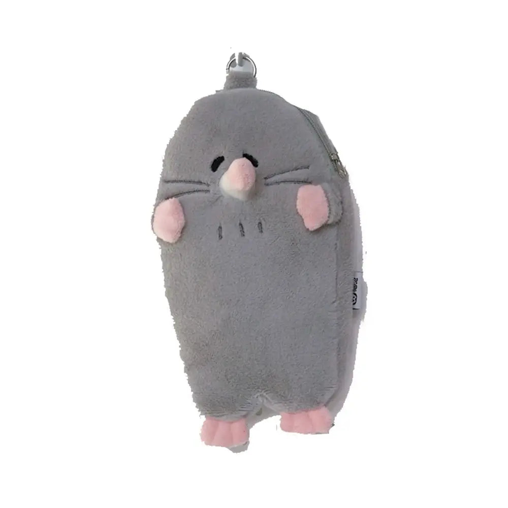 3D Mole Pencil Case Plush Cute Stationery Storage Bag Large Capacity Dirty Resistant Stationery Case Middle School Student