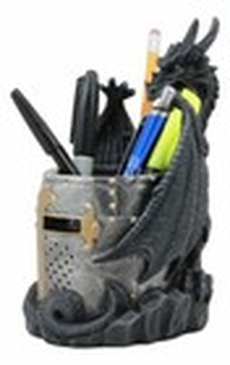 Ebros Fantasy Saint George Dragon Guarding Medieval Knight Helmet Stationery