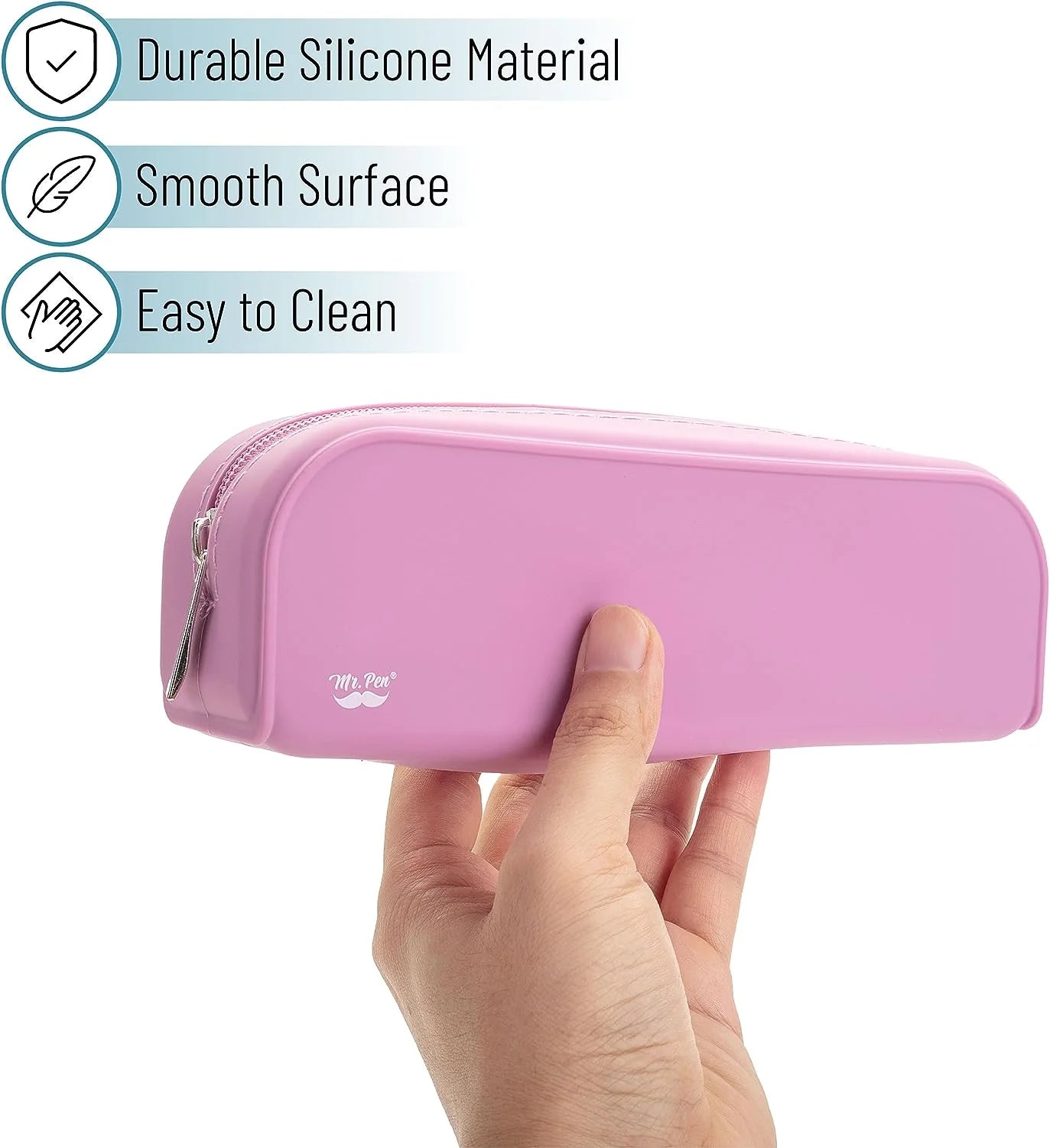 - Silicone Pencil Case, Magenta-Pink Pencil Pouch, Pencil Case Small, Pencil Pouch Aesthetic, Silicone Pencil Pouch, Pencil Case Aesthetic, Pencil Bag, Pencil Pouch for Women, Makeup Pouch