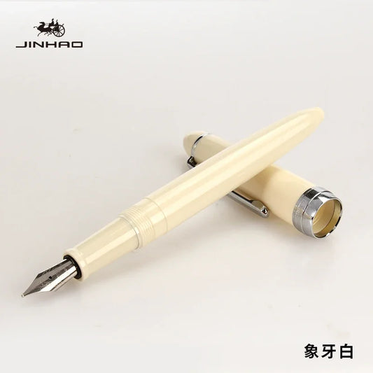 1Piece JINHAO 992 Silver Clip Fountain Pen 12 Colors for Choose 0.5Mm High Quality Ink Pens School and Office Writing Stationery