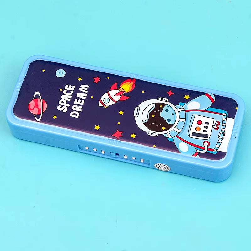 Password Lock Pencil Case Cartoon Animals Plastic Stationery Box School Pencil Cases for Children Pen Case Student Pen Box Gifts