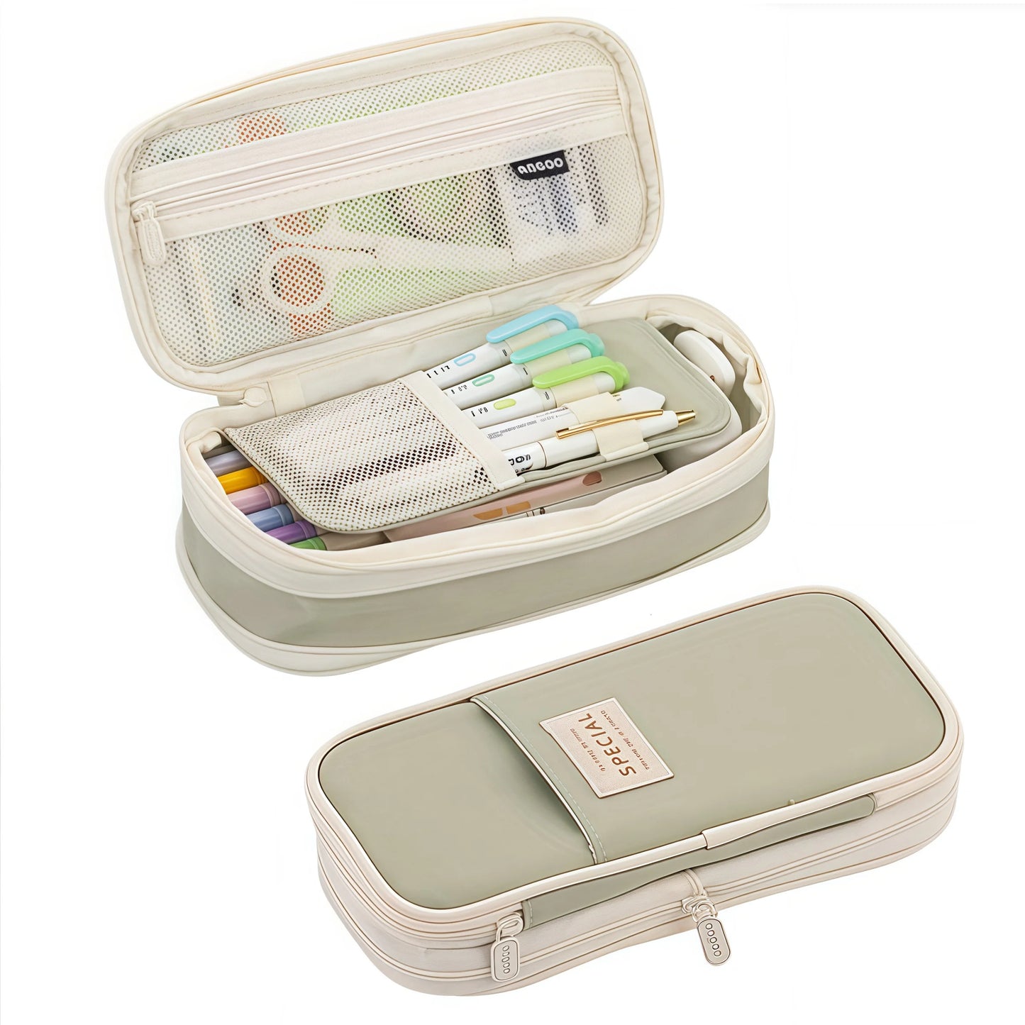 Large Capacity Simple Pencil Case Portable Aesthetic Pencil Bag Office Large Capacity Storage Bag Suitable for School Office