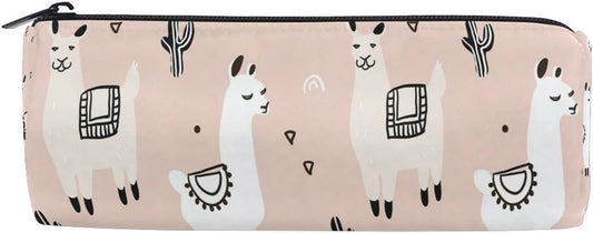 Pencil Bag Cute Cactus Alpaca Llama, Pencil Case Pen Zipper Bag Pouch Holder Makeup Brush Bag for School Work Office