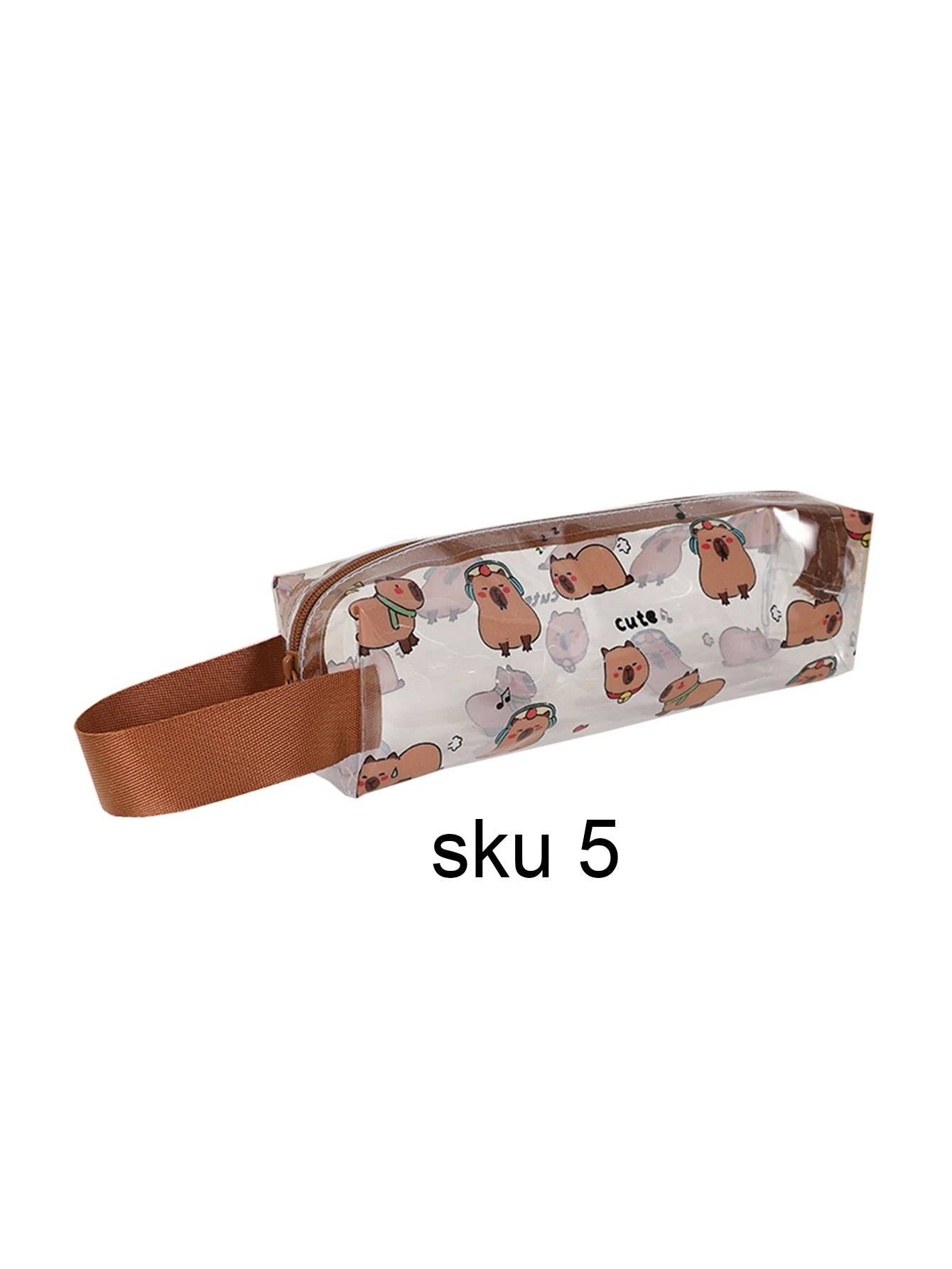 1 Animal Pattern Transparent Pencil Case, Beautiful and Cute Large-Capacity Study Stationery Storage Bag,Fashion Stationery Gift