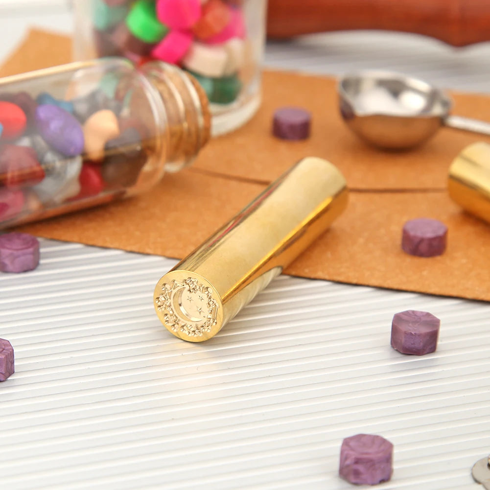 Cylindrical Retro Sealing Wax Brass Custom Supply Stamp Seal Wax Envelope Supply DIY Handmade Hobby Initial Stamp Chapter