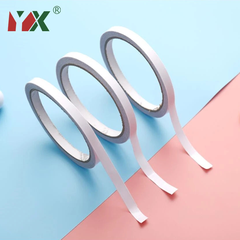 10M White Super Strong Paper Ultra Thin High Adhesive Cotton Double Sided Tape 8Mm 10Mm 12Mm
