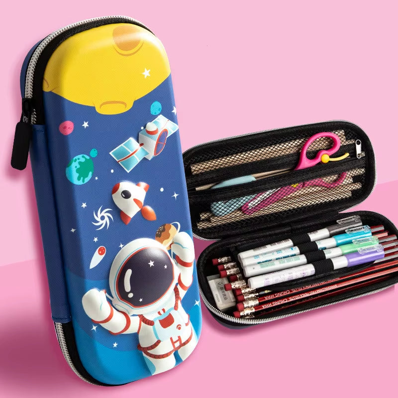 3D Pencil Case Cute Stationery Box EVA Pencil Box Cartoon Animal Pen Case Girls Pencil Case Children School Supplies Storage Box
