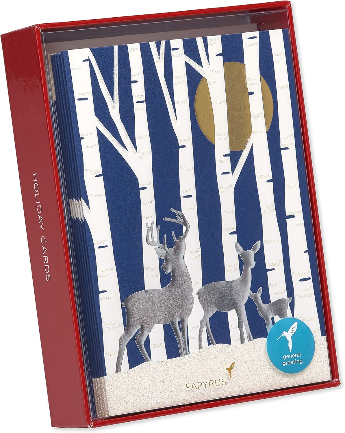 Holiday Cards Boxed with Envelopes, Thinking of You with Warmest Wishes, Deer (12-Count)