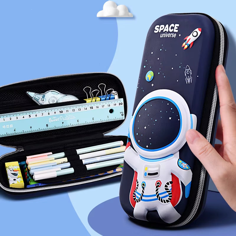 3D Pencil Case Cute Stationery Box EVA Pencil Box Cartoon Animal Pen Case Girls Pencil Case Children School Supplies Storage Box
