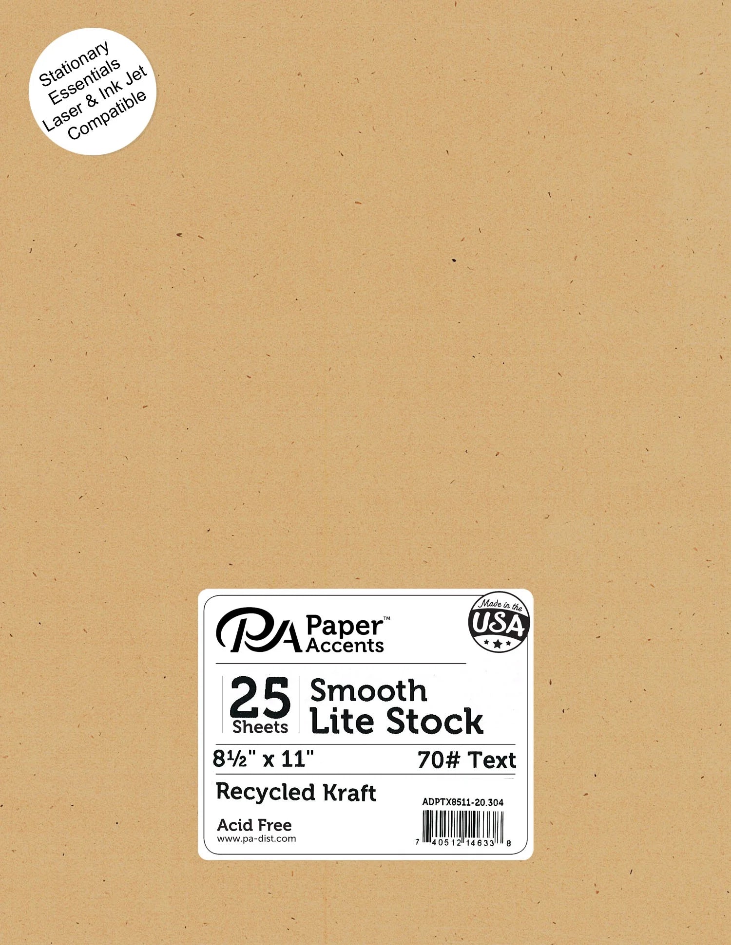 Accent Design  Lite Stock 8.5X11 Litestk Kraft