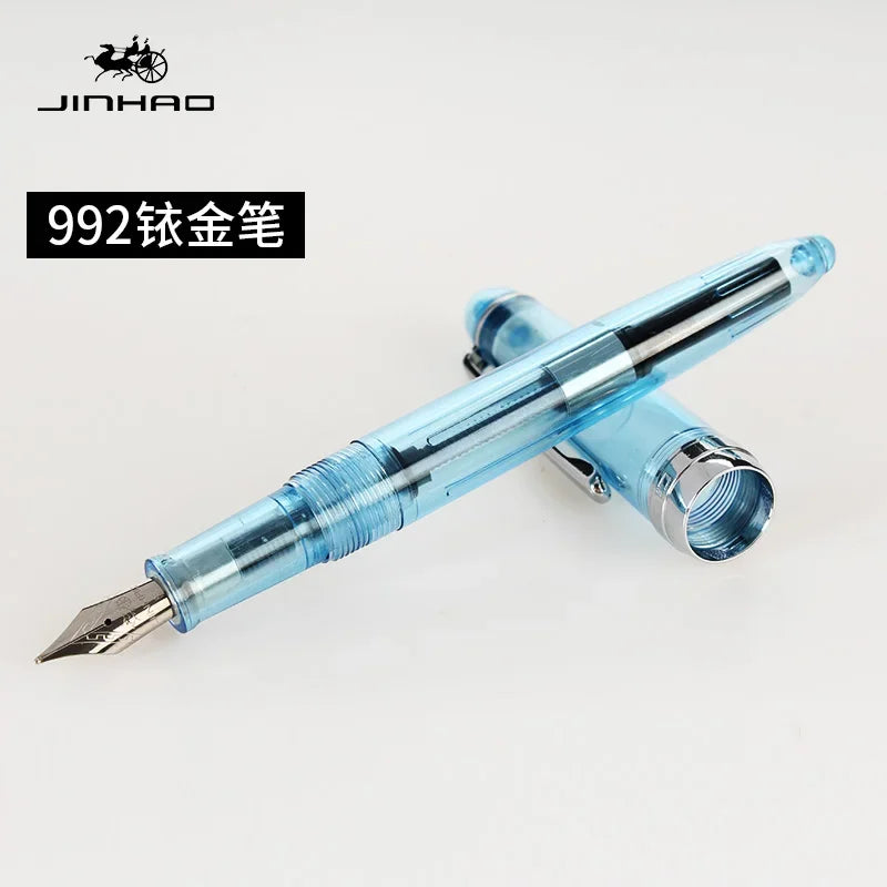1Piece JINHAO 992 Silver Clip Fountain Pen 12 Colors for Choose 0.5Mm High Quality Ink Pens School and Office Writing Stationery