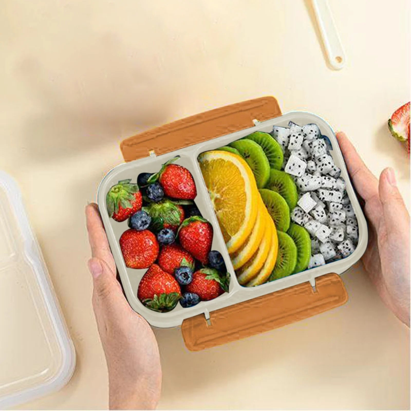 School Supplies Portable Lunch Boxes Fruit Boxes Compartmentalised Lunch Boxes Lunch Boxes Food Storage Containers with Lids Leak Proof Food Preparation Containers Forstorage Office Supplies