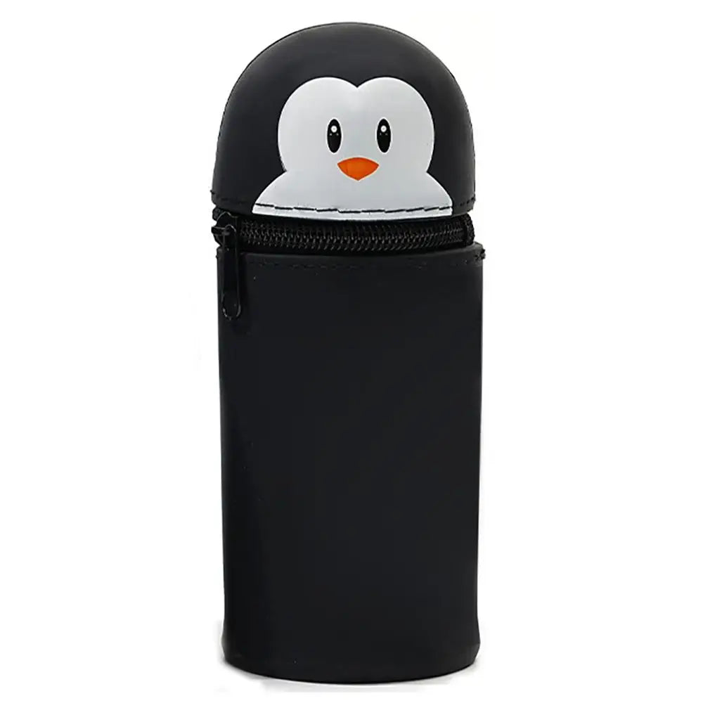 With Zipper Silicone Pencil Case Cartoon Silicone Animal Shape Pen Pouch Desk Organizer Stationery Stationery Storage Bag