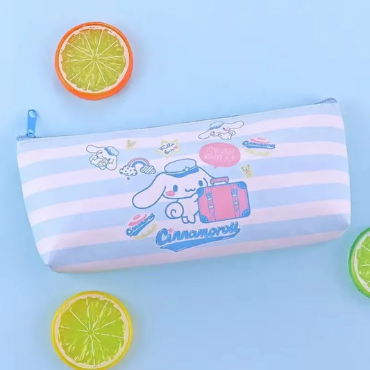 Pencil Case Cinnamoroll Kuromi Melody Stationery Bag PU Waterproof Pencils Bag Student Pencil Stationery