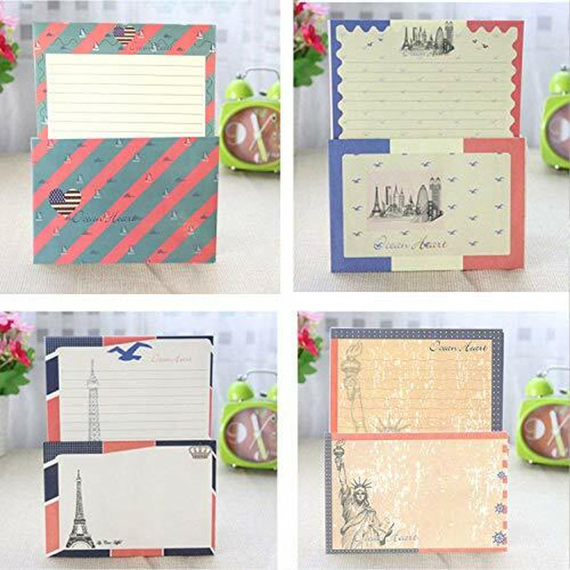 Scstyle 48Pcs Stationery Set-32 Cute Lovely Kawaii Design Stationery W/ Envelope