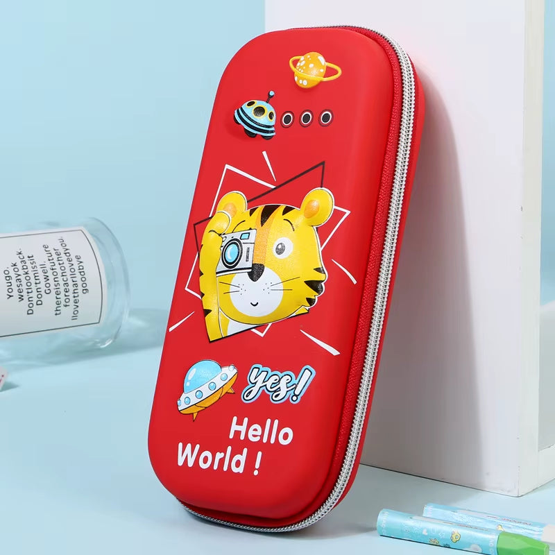 3D Pencil Case Cute Stationery Box EVA Pencil Box Cartoon Animal Pen Case Girls Pencil Case Children School Supplies Storage Box