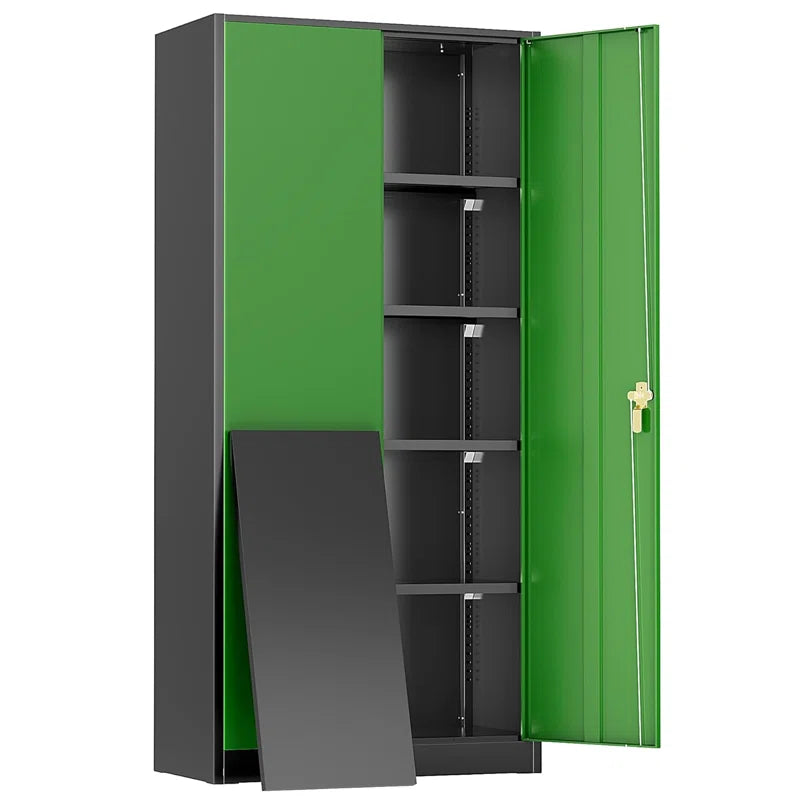 Metal Garage Storage Cabinets with 4 Adjustable Shelves and Lockable Doors ( 72'' H X 36'' W X 18'' D)