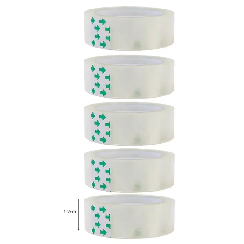 5-1Pcs 18/12/8Mm Transparent Adhesive Tape Pack Tools Stationery Office School Supplies Students Adhesive Tape Packing