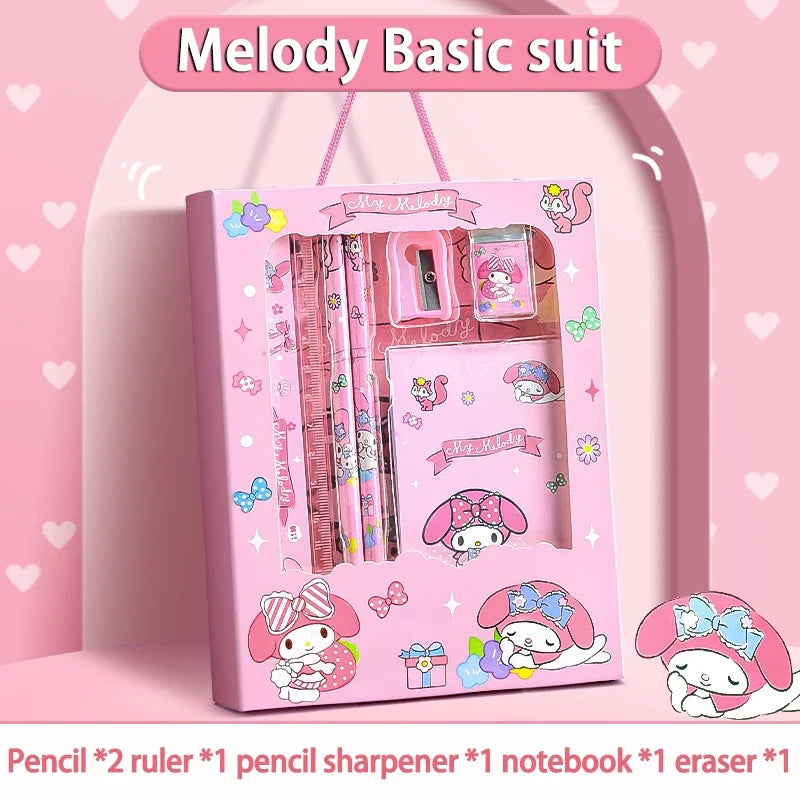 Kuromi Stationery Set Cartoon Gift Box Creative Learning Stationery Pencil Eraser Set Children Term Begins Birthday Toys