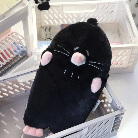 3D Mole Pencil Case Plush Cute Stationery Storage Bag Large Capacity Dirty Resistant Stationery Case Middle School Student